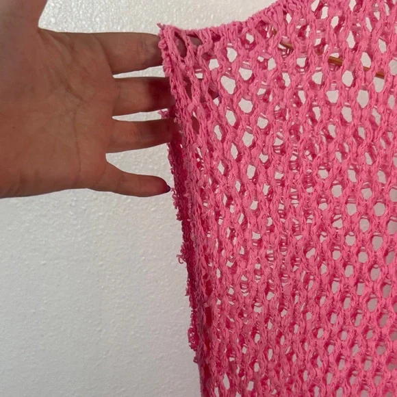 Cotton On -Vibrant Pink sleeve less Mesh Top- Small - Picture 5 of 6